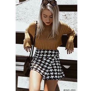 Forever 21 Houndstooth Print Wrap Skirt